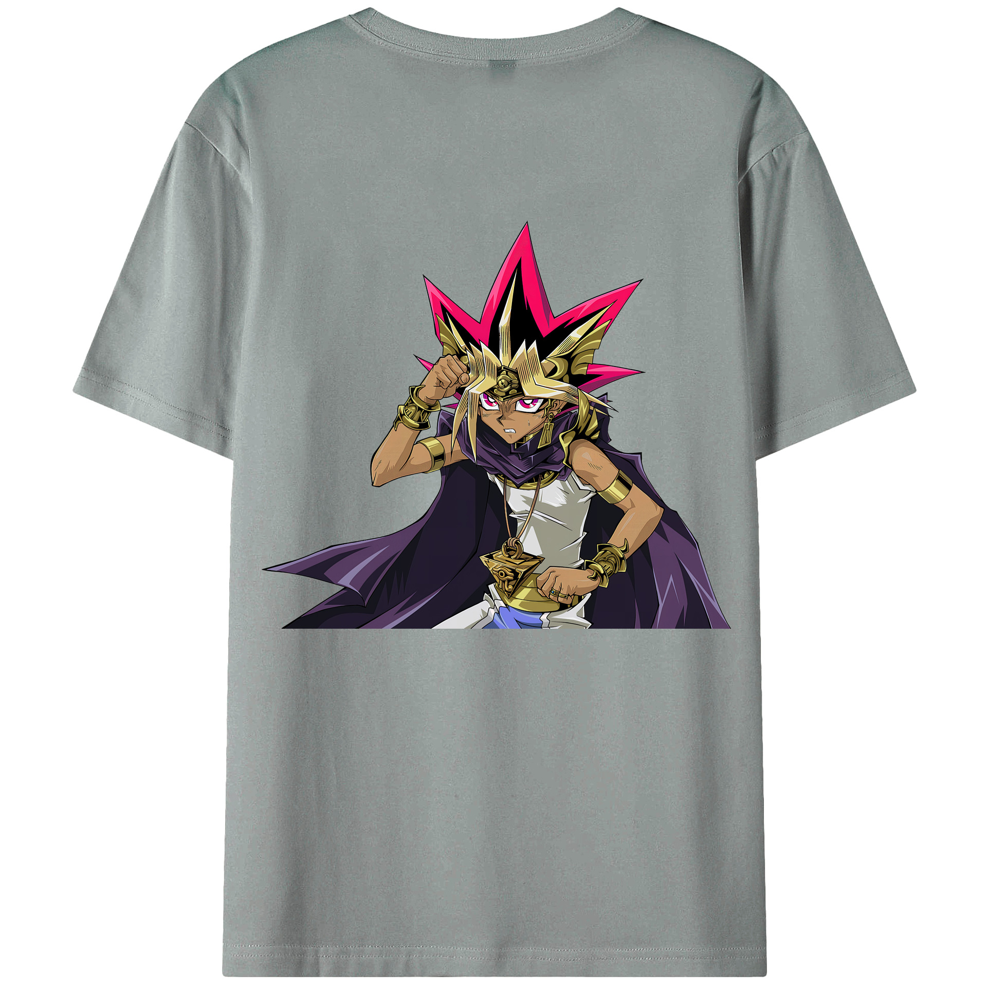 （画像用） 遊☆戯☆王 Yu-Gi-Oh! 綿100％ メンズ半袖Tシャツ（バックプリント） 通気性